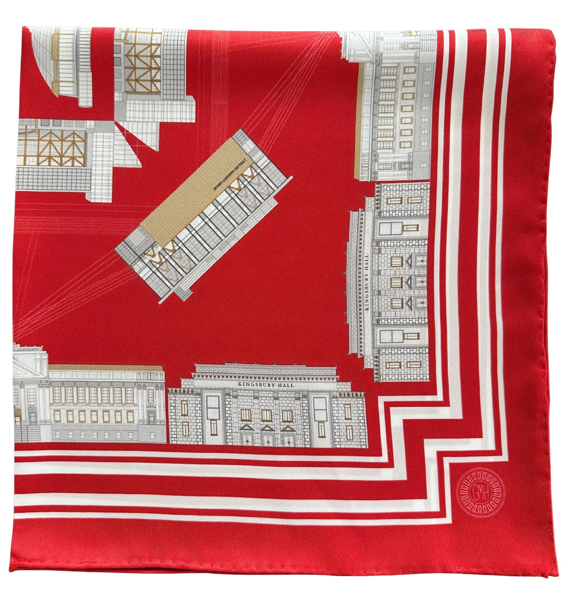 The Crimson Scarf  19.5" Square