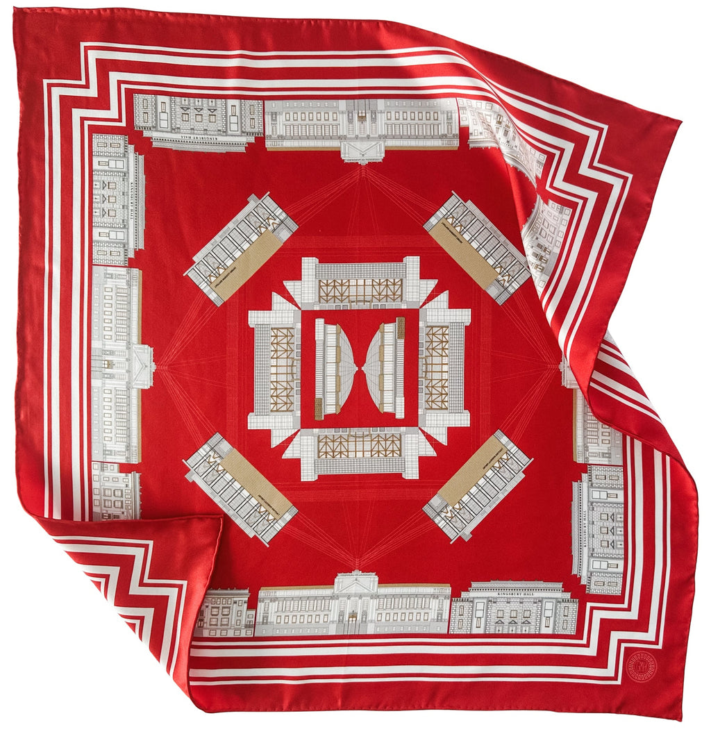 The Crimson Scarf 35.5" Square