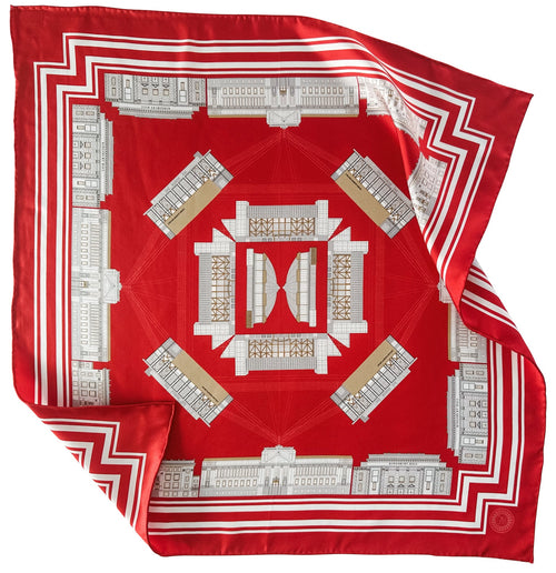 The Crimson Scarf 35.5" Square